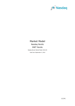 Nasdaq Nordic Market Model