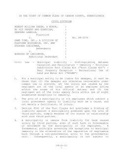 in the court of common pleas of carbon county, pennsylvania