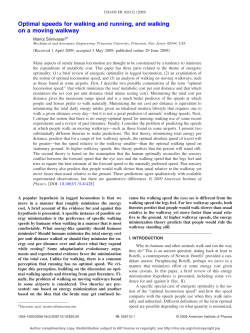 Optimal speeds for walking and running, and walking on a moving