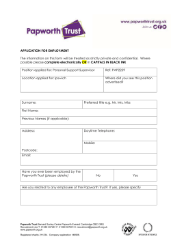 Application for employment