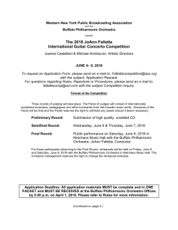 The 2018 JoAnn Falletta International Guitar Concerto Competition