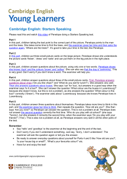 Cambridge English: Starters Speaking