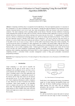 Efficient resource Utilization in Cloud Computing Using