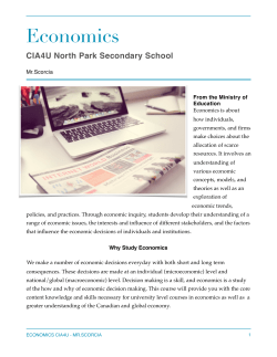 Course Outline CIA4U - North Park Secondary School