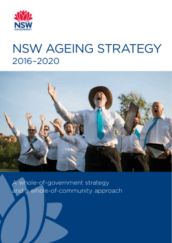 NSW Ageing Strategy 2016-2020 - Department of Family and