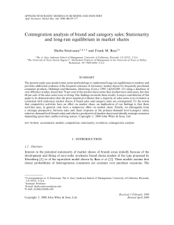 Stationarity and long-run equilibrium in market