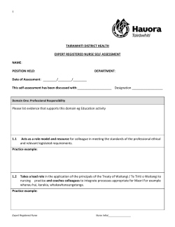 Expert - Tairawhiti District Health