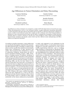 Age Differences in Future Orientation and Delay Discounting