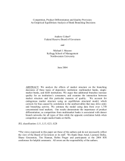 Competition, Product Differentiation and Quality Provision: An