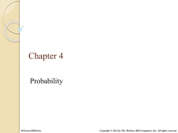 experimental outcomes Probability