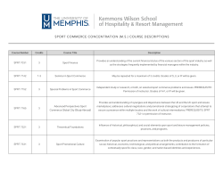 sport commerce concentration (ms) course descriptions