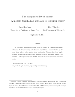 The marginal utility of money