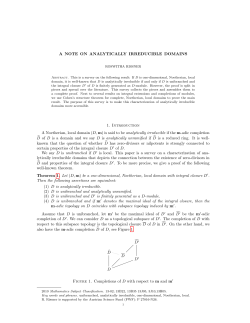 A note on analytically irreducible domains