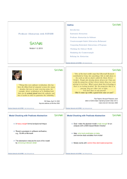 Predicate Abstraction with SATABS