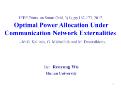 Optimal Power Allocation under Communication Network Externalities