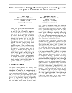 Pareto coevolution: Using performance against coevolved