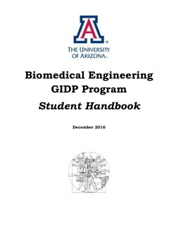 Student Handbook - University of Arizona | Biomedical Engineering