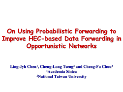 On Using Probabilistic forwarding to Improve HEC