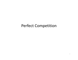 Perfect Competition