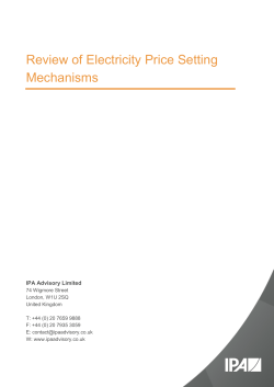 Review of Electricity Price Setting Mechanisms