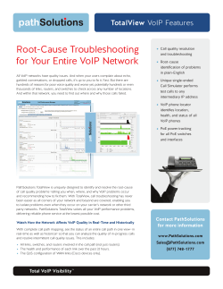 Root-Cause Troubleshooting for Your Entire VoIP