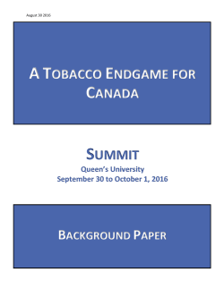 atobacco endgame for canada summit