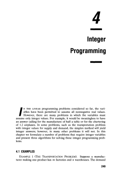 Integer Programming
