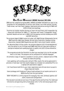 bmx event manager©. (bem5)