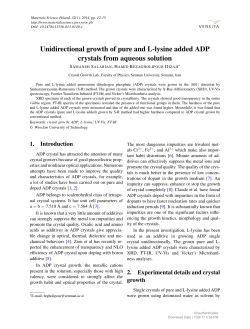 Unidirectional growth of pure and L-lysine added ADP