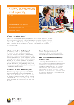 history (oppression and equality)