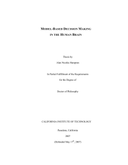 model-based decision making in the human brain