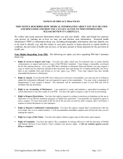 notice of privacy practices - Angelina Renes, MA, LMHC, NCC