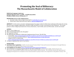 Promoting the Seal of Biliteracy Handout