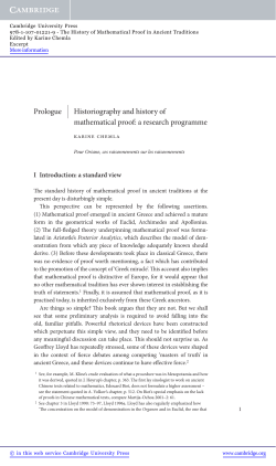 The History of Mathematical Proof In Ancient Traditions - Beck-Shop