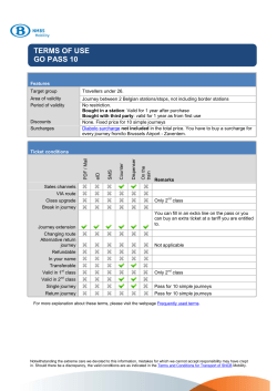 GO PASS 10 - Belgian Rail
