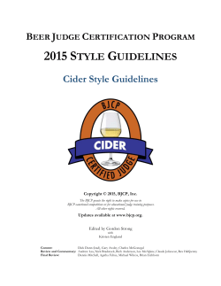 Cider - Beer Judge Certification Program (BJCP)