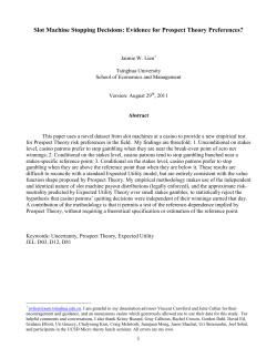 Slot Machine Stopping Decisions