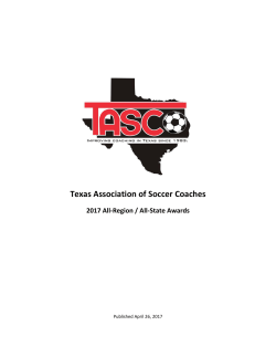 2017 All Region Players - Texas Association of Soccer Coaches