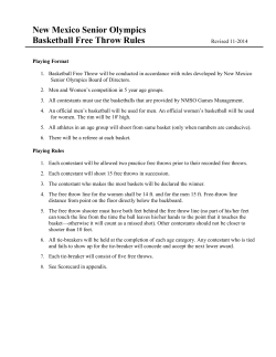New Mexico Senior Olympics Basketball Free Throw Rules