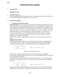 invention disclosure