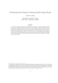 An Intensity-based Model for Pricing Variable Coupon Bonds