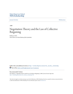 Negotiation Theory and the Law of Collective Bargaining