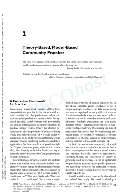 Theory-Based, Model-Based Community Practice