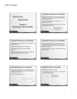 Chapter 5 Randomness and Probability