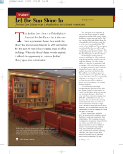 Let the Sun Shine In - Jenkins Law Library