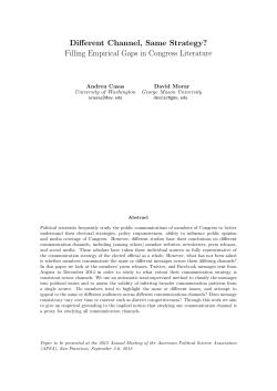 Different Channel, Same Strategy? Filling Empirical