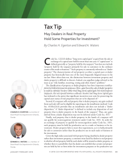 Tax Tip - Dean Mead