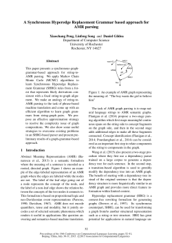 A Synchronous Hyperedge Replacement Grammar based approach