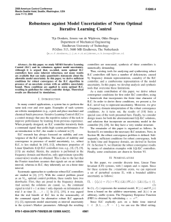 Robustness against Model Uncertainties of Norm Optimal Iterative