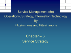 Service Strategy and Market Position